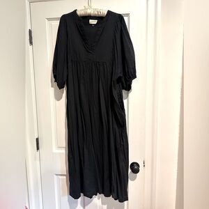 Black, Midi, great for maternity and beyond, Pockets!, 100% cotton